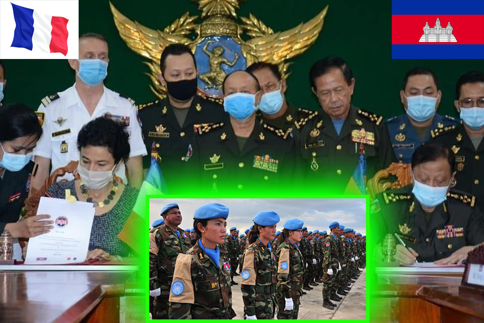 ការចុះ​ហត្ថលេខា​របស់បារាំង ជាមួយ​នឹង​​ក្រសួង​ ការ​ពារ​ជាតិកម្ពុជា​ ​ក្នុងការ​ជួយ​បណ្តុះ​បណ្តាល​ ​ភាសា​បារាំង​ដ​ល់កងកម្លាំង​មួក​ខៀវ​កម្ពុ​ជា